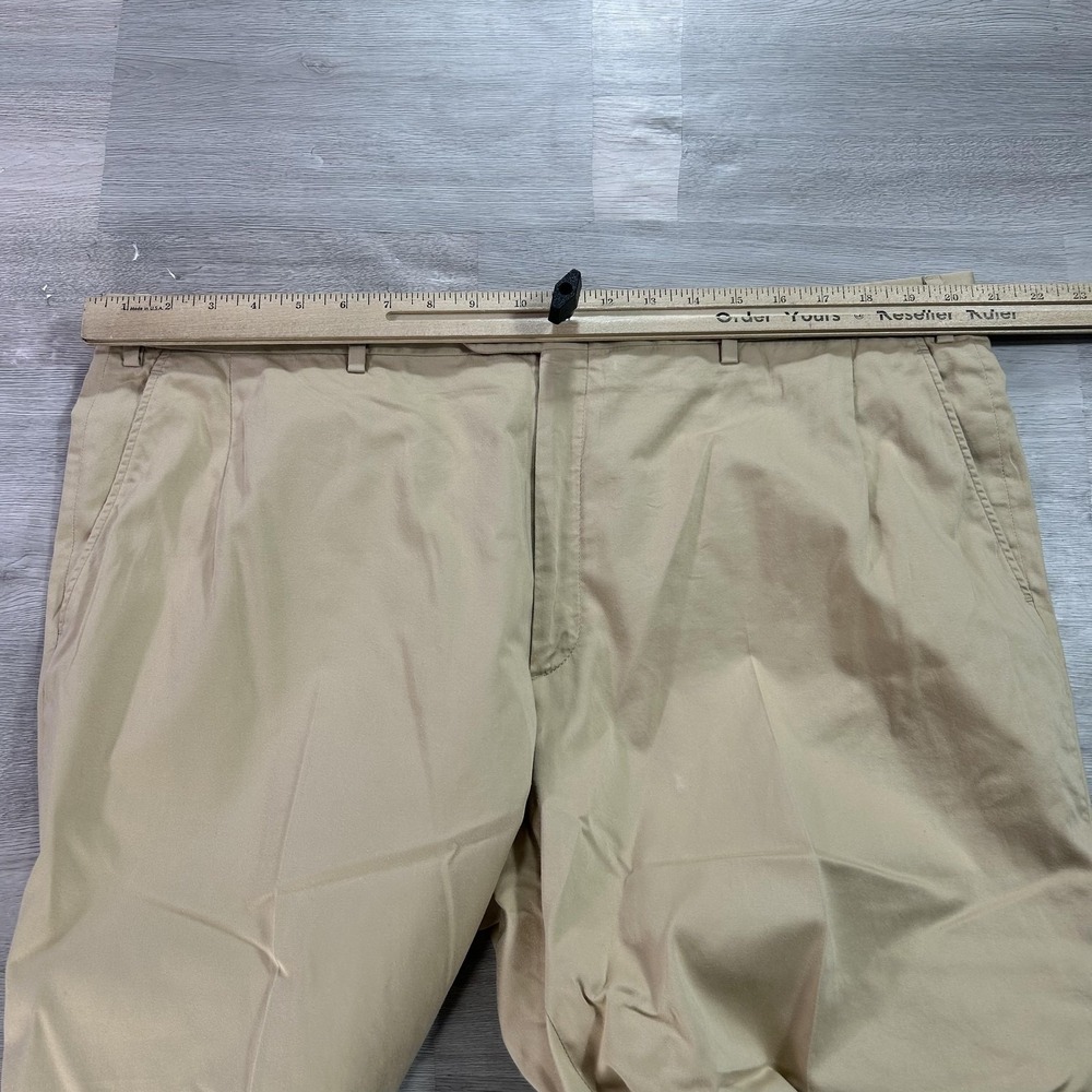 Brioni Pants Mens 42x28 Beige Cotton Moena Chino Classic Fit Dress Cuffed Italy - Picture 7 of 13